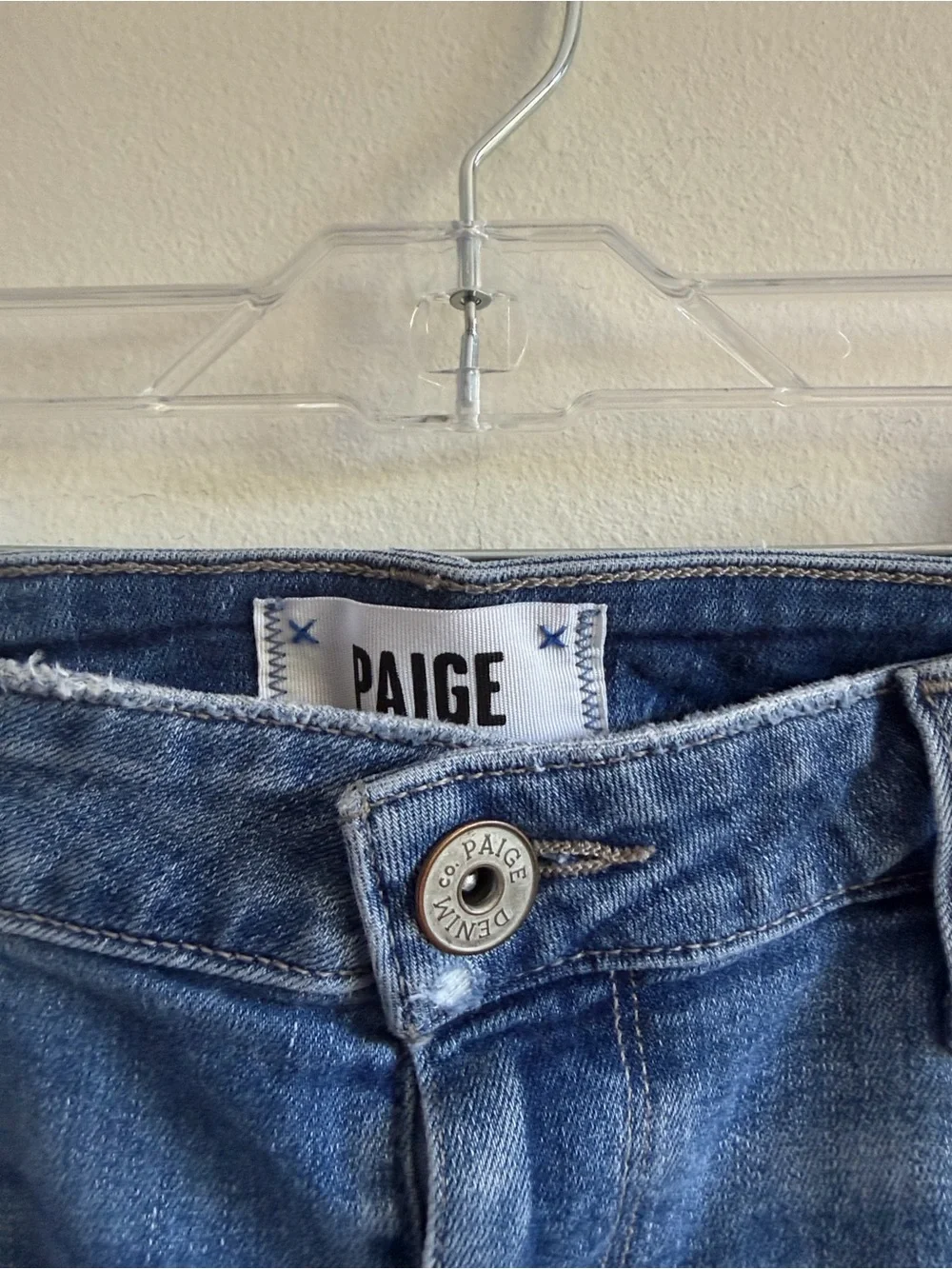 Paige Light Blue Denim Jeans hoxton crop size 31